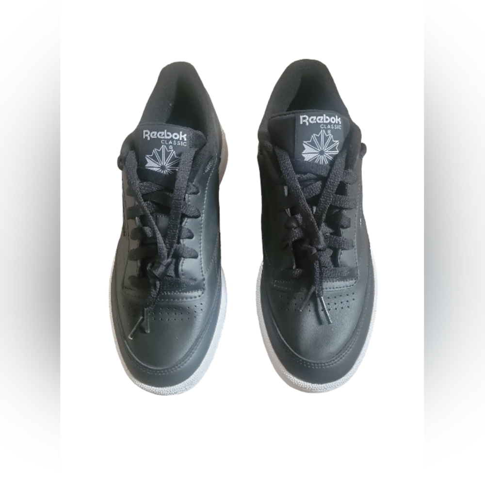 REEBOK Classic CLUB C 85 TRAINERS BLACK/WHITE Size 7.5
